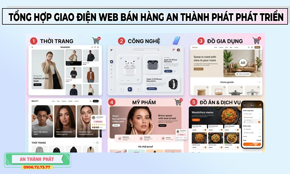 tổng hợp những giao diện web bán hàng an thành phát phát triển 