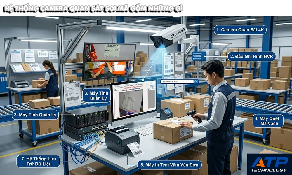 hệ thông camera quan sát quay rõ mã đơn gồm những gì
