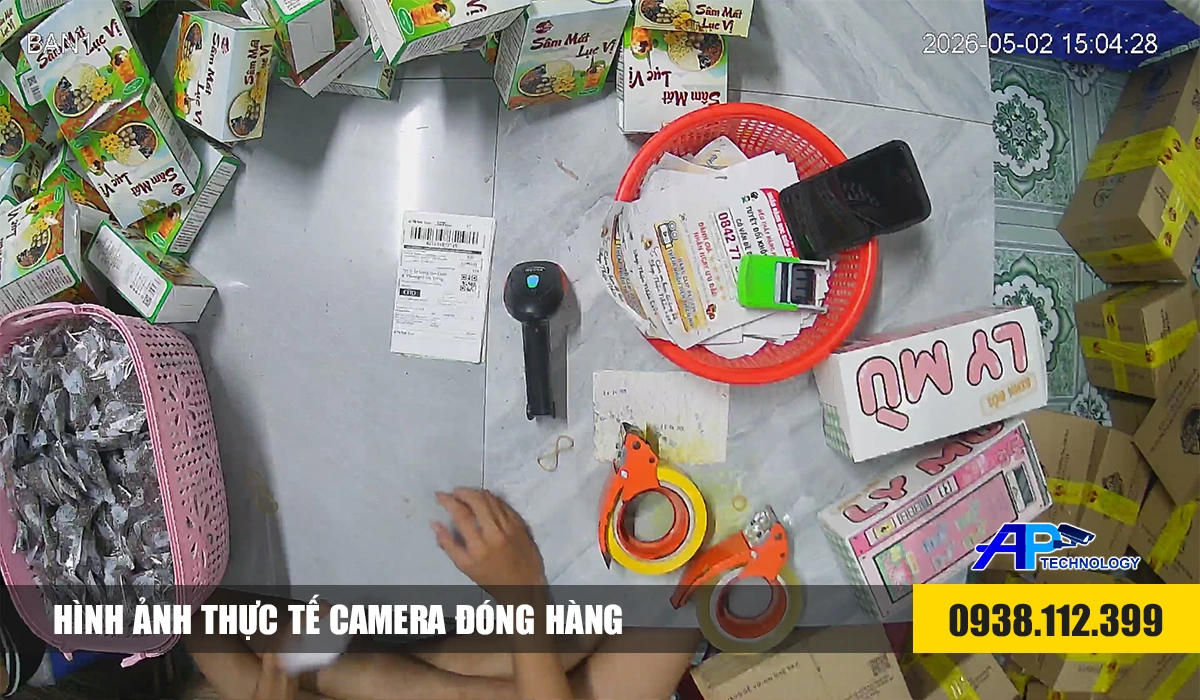 hình demo Camera đóng hàng dành cho sàn thương mại điện tử