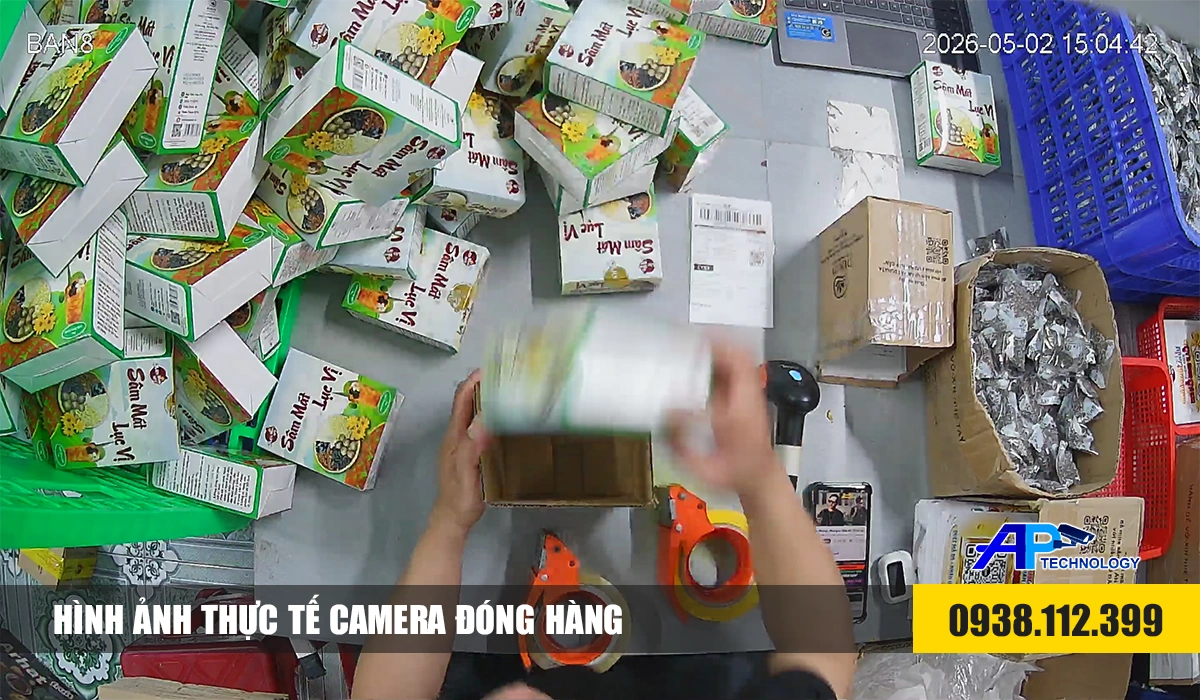 hình demo Camera đóng hàng dành cho sàn thương mại điện tử