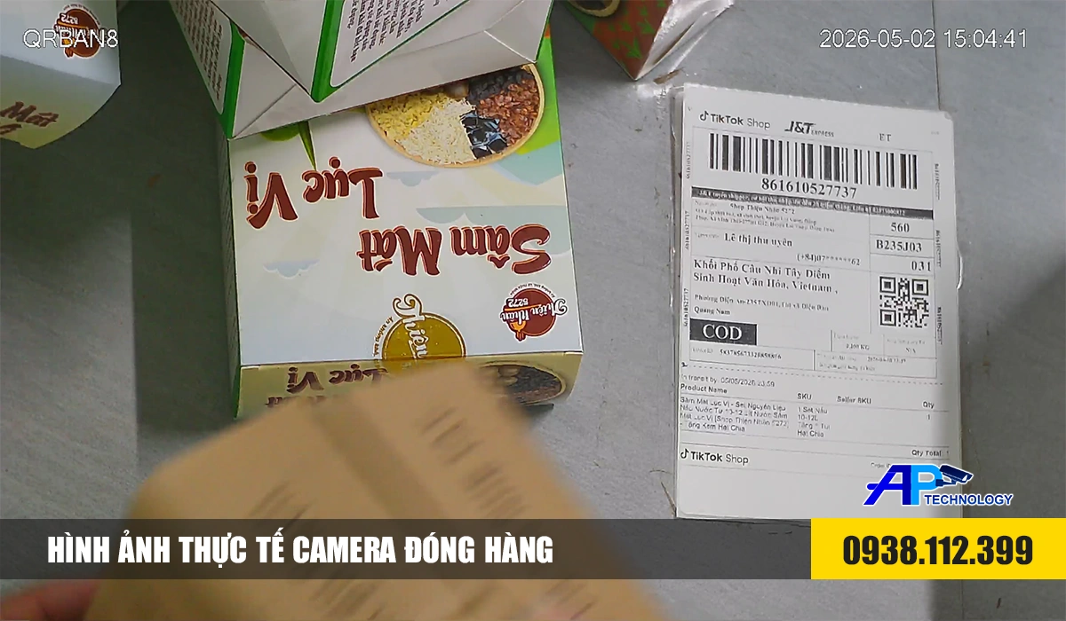 hình demo Camera đóng hàng dành cho sàn thương mại điện tử