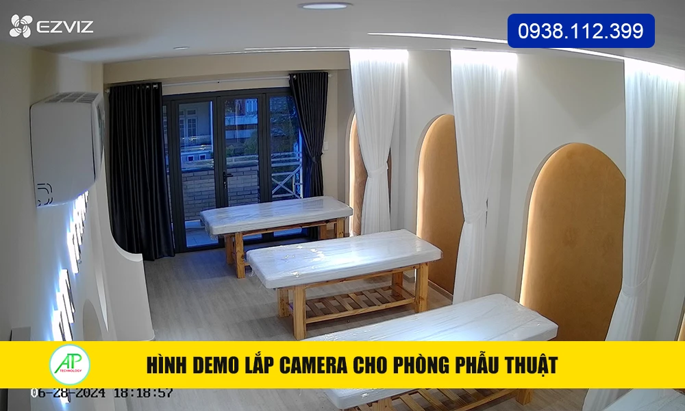 hình demo lắp camera cho phòng phẫu thuật