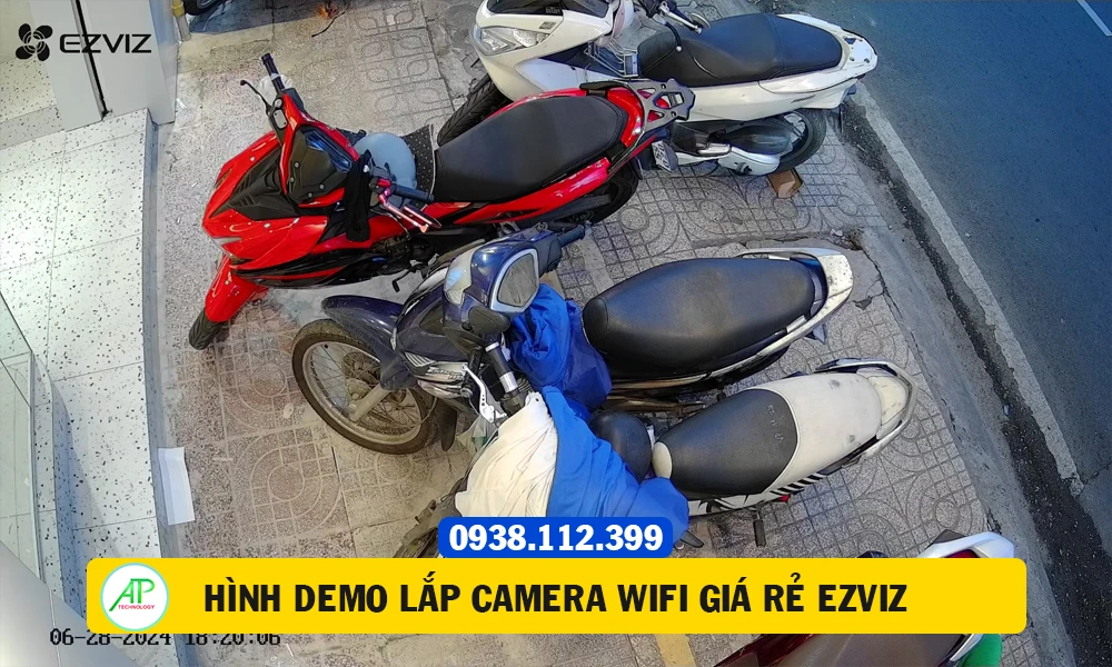 hình demo lắp camera wifi giá rẻ