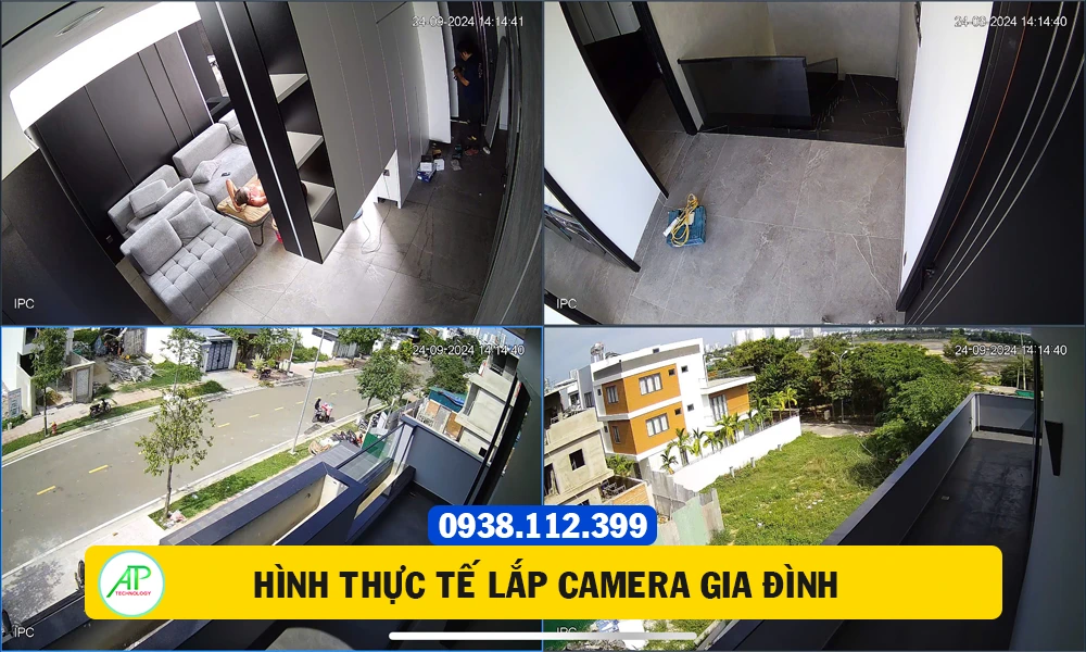 hình thực tế lắp camera gia đình giá rẻ
