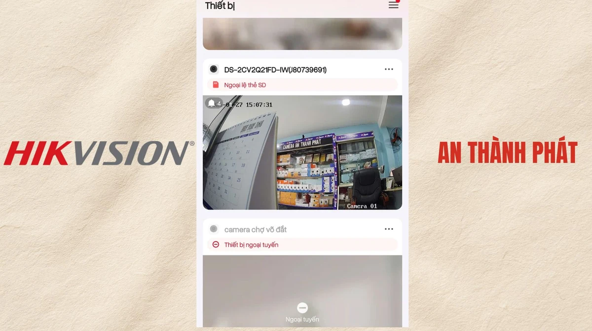 Cách bật tắt thông báo camera Hikvision trên điện thoại - Bước 1