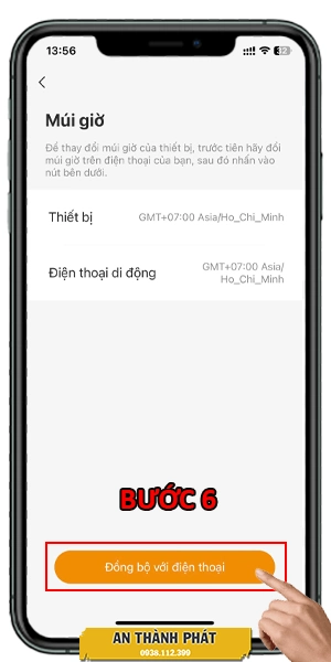  Bấm "Đồng bộ với điện thoại"