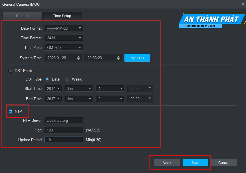 Hướng Dẫn Chỉnh Ngày Giờ Cho Camera IMOU