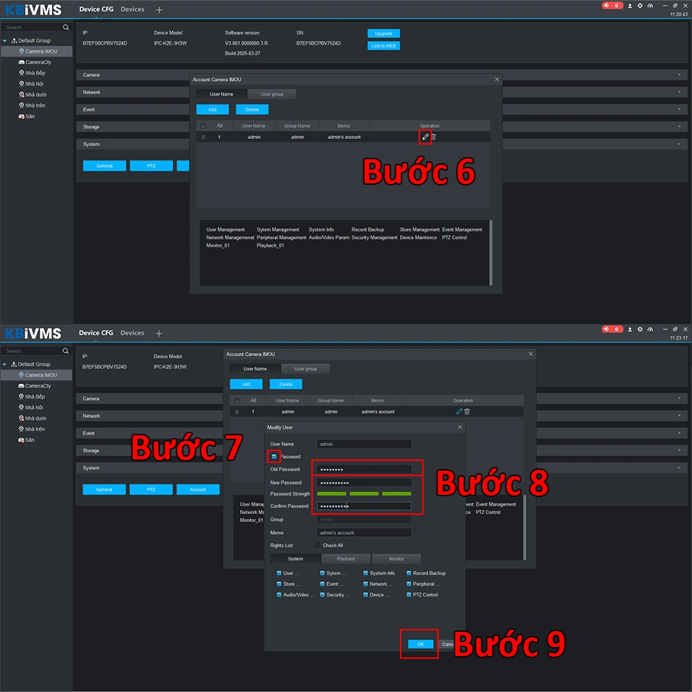 Hướng Dẫn Đổi Mật Khẩu Camera Imou