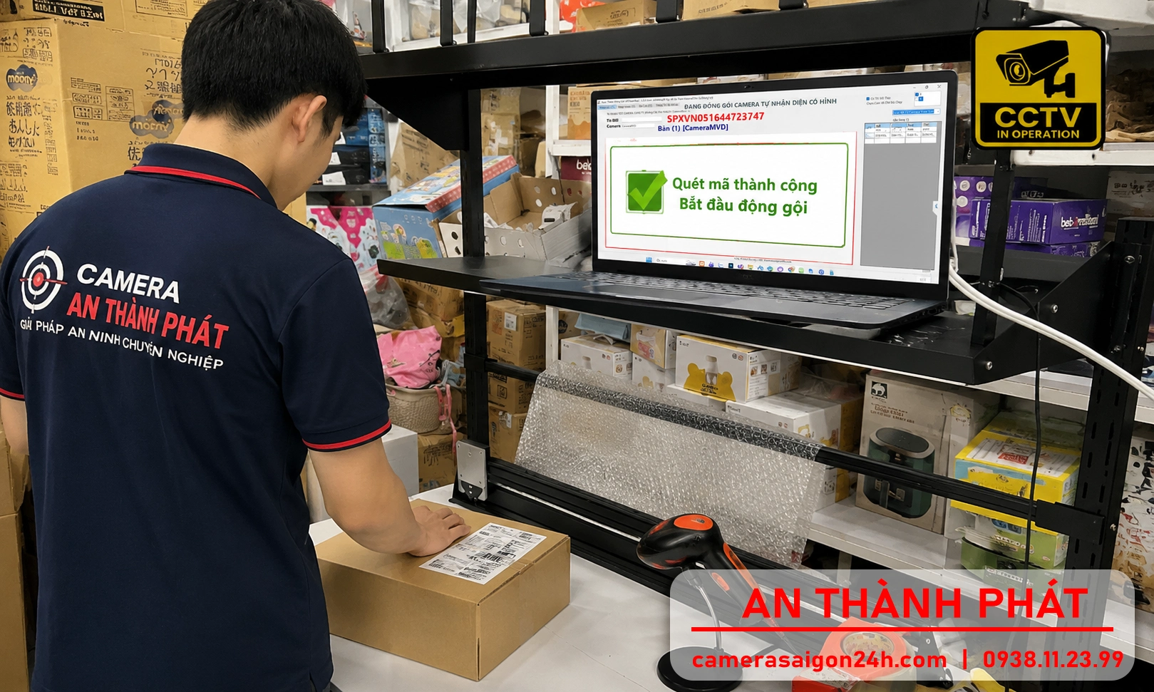Lắp Camera Đóng Gói Đơn Hàng Tại Hòa Bình