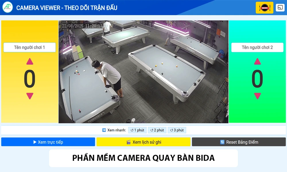 Phần mềm camera quay bàn bida có tính năng gì