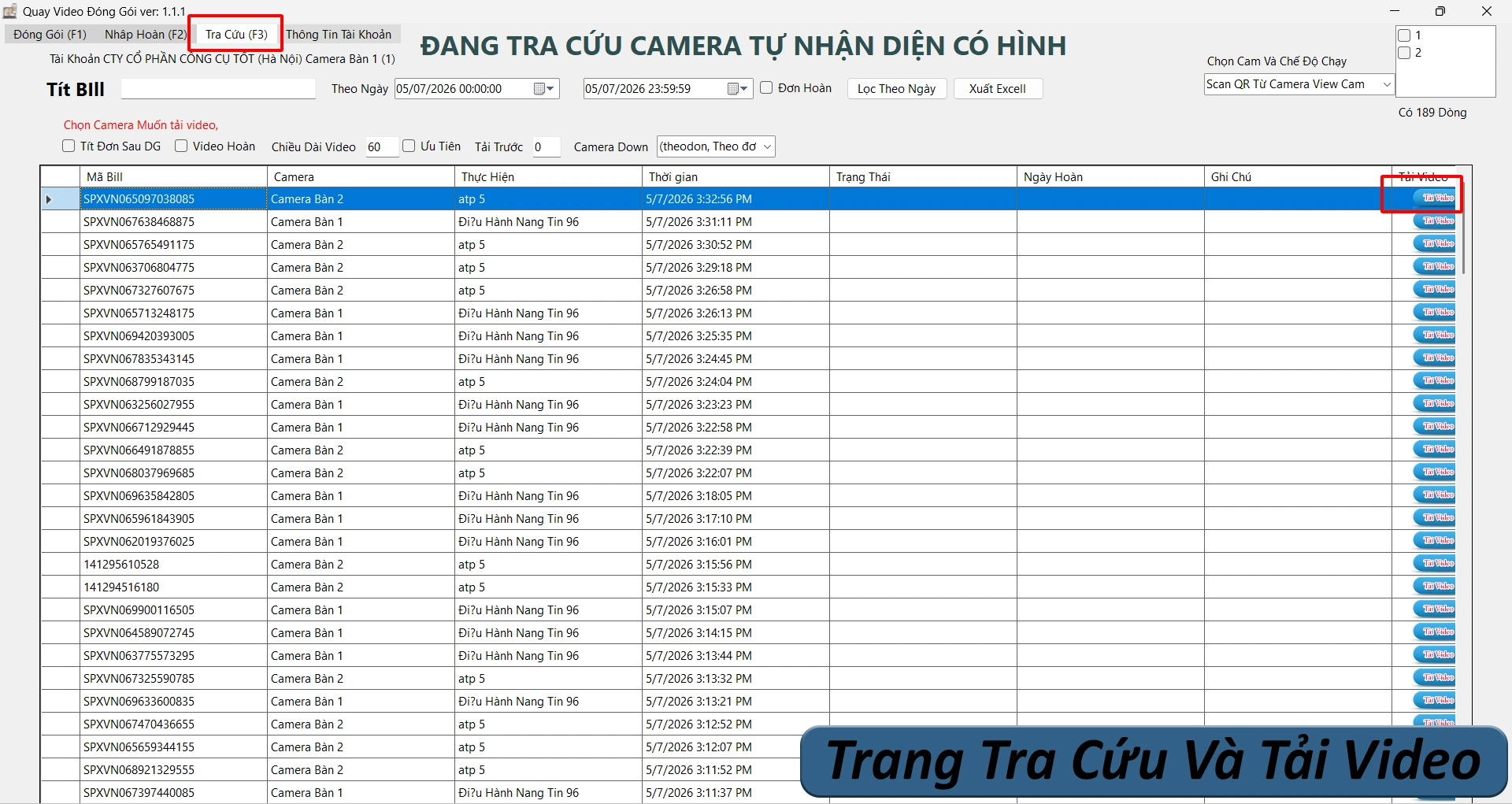 Lắp Camera Quét Mã Vạch Tự Động