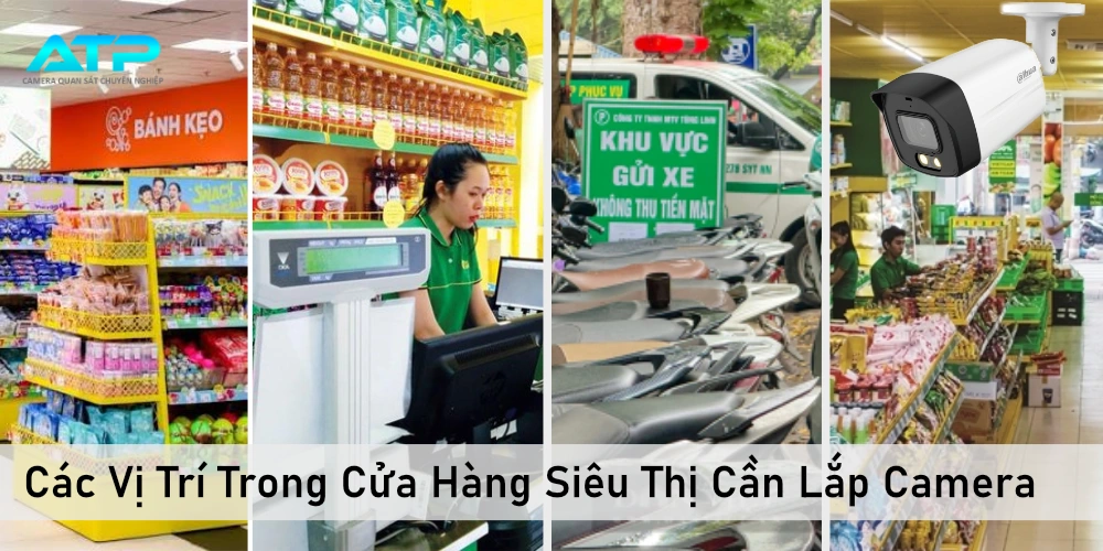 vị trí lắp camera siêu thị 