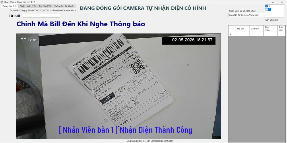 Lắp Đặt Camera Ghi Hình Đóng Gói