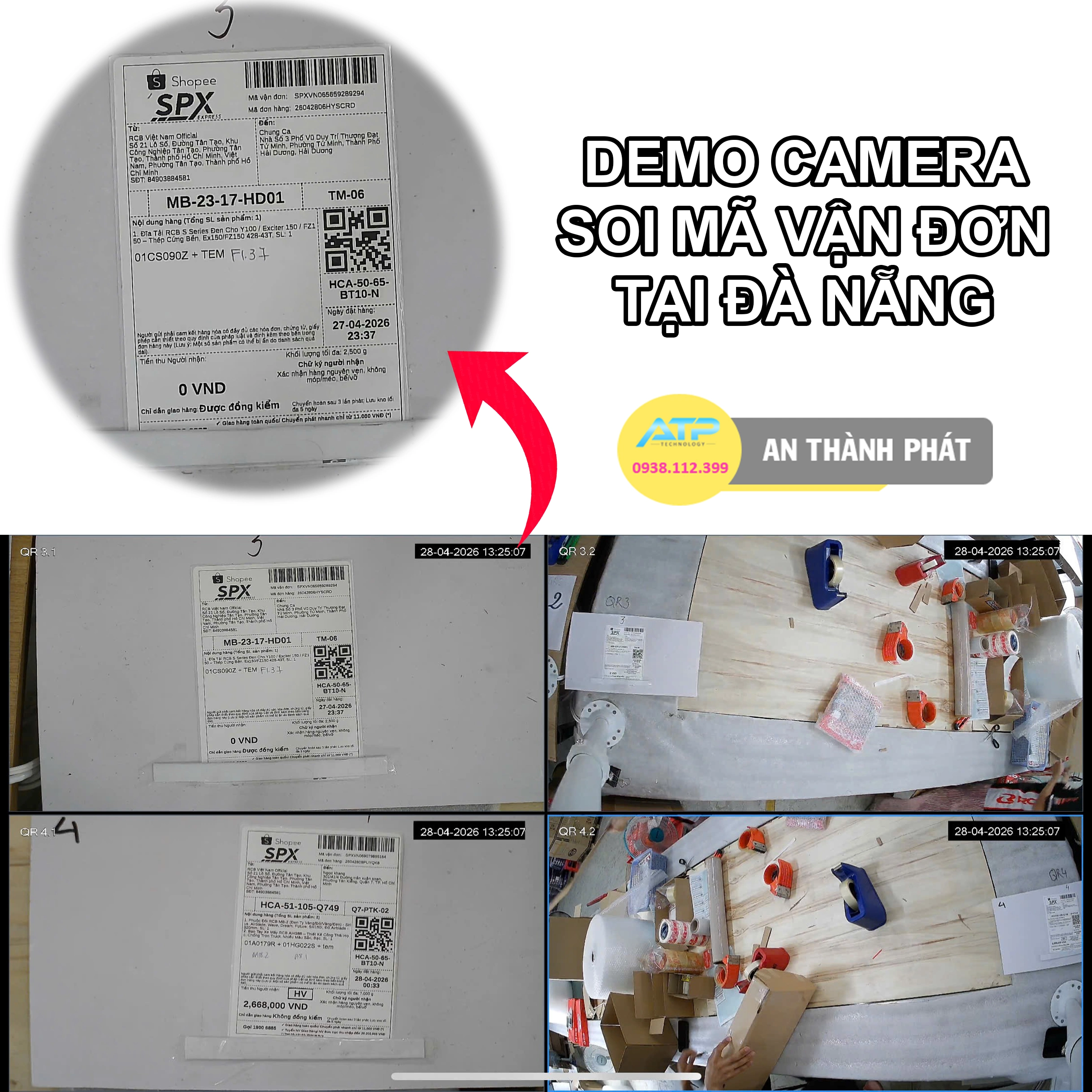 Lắp Đặt Camera Soi Mã Vận Đơn Tại Đà Nẵng