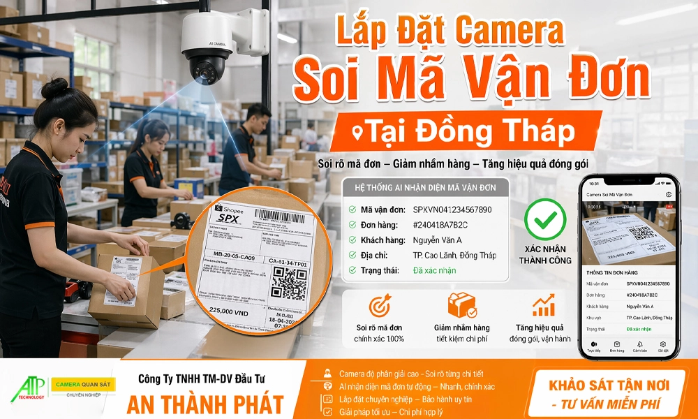giải pháp lắp đặt camera quan sát quay đóng hàng soi rõ mã đơn hàng