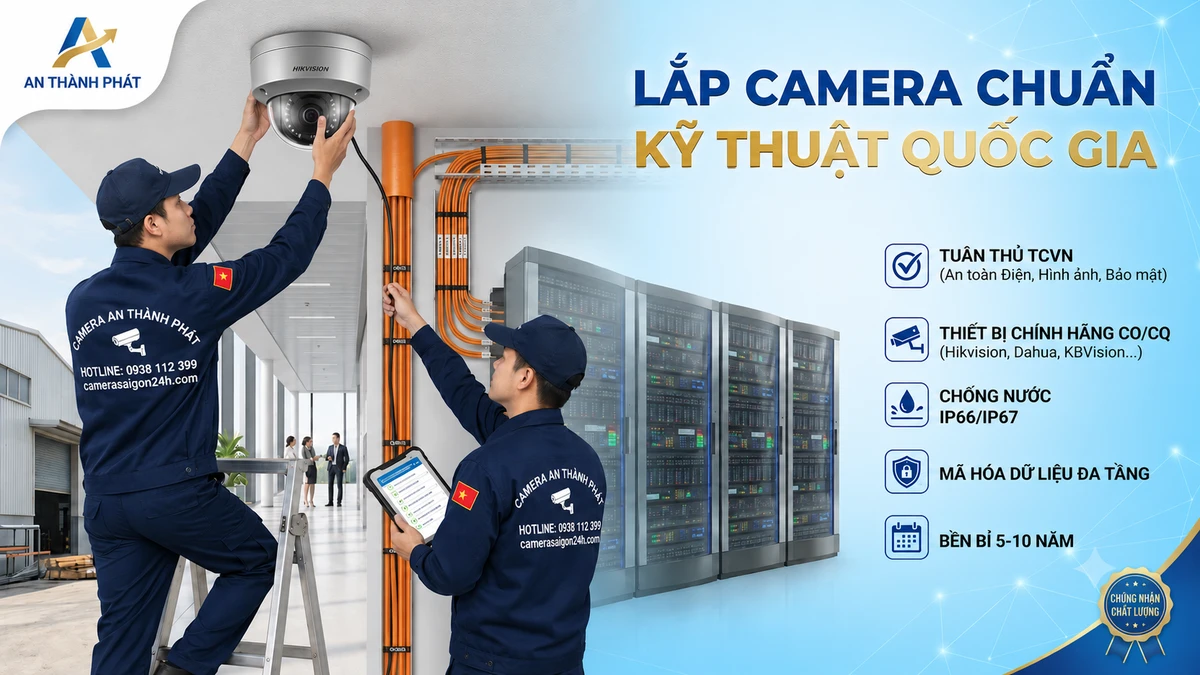 quy trình lắp đặt camera chuẩn