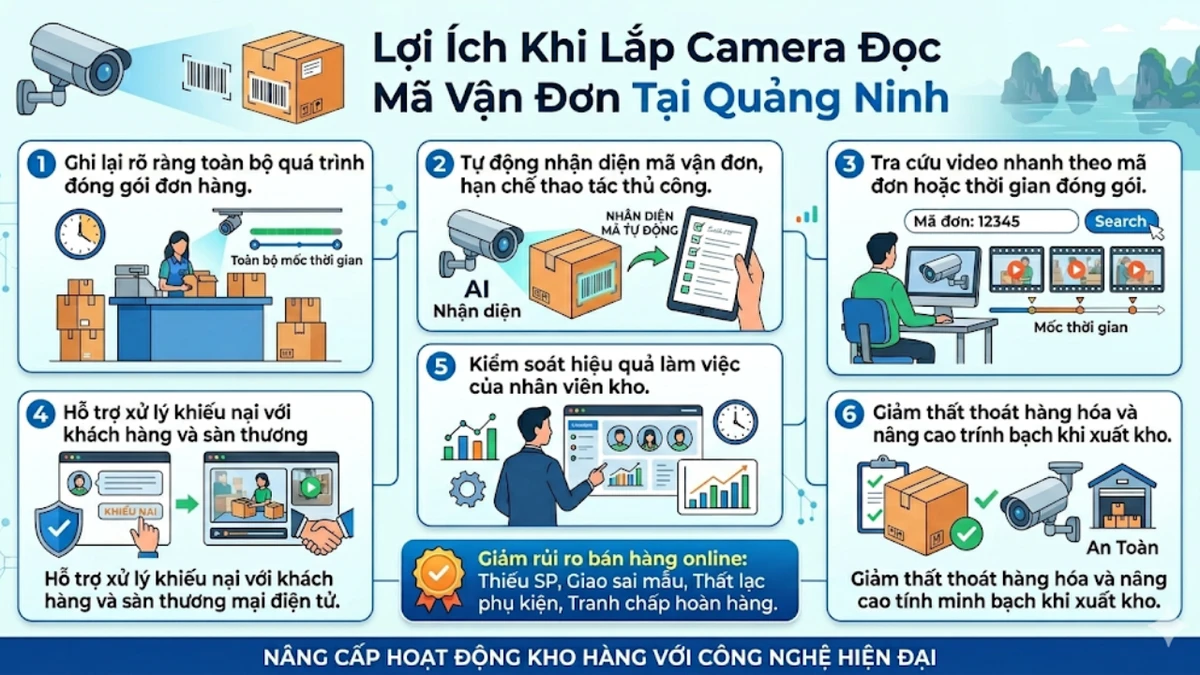 lợi ích lắp camera mã vận đơn