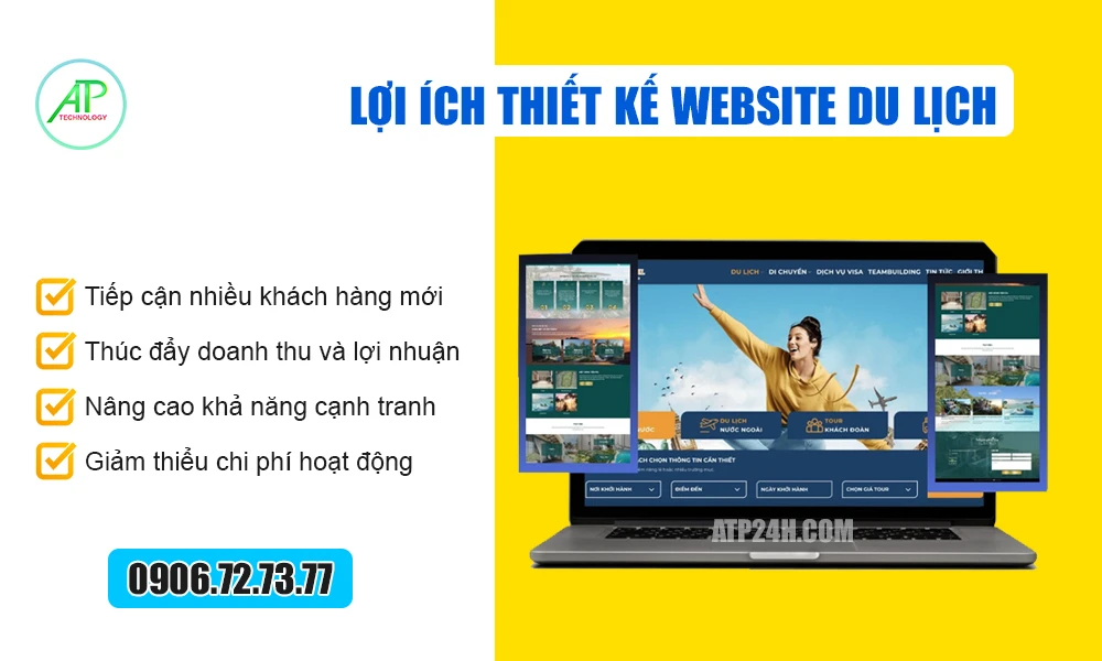 lợi ích thiết kế website du lịch