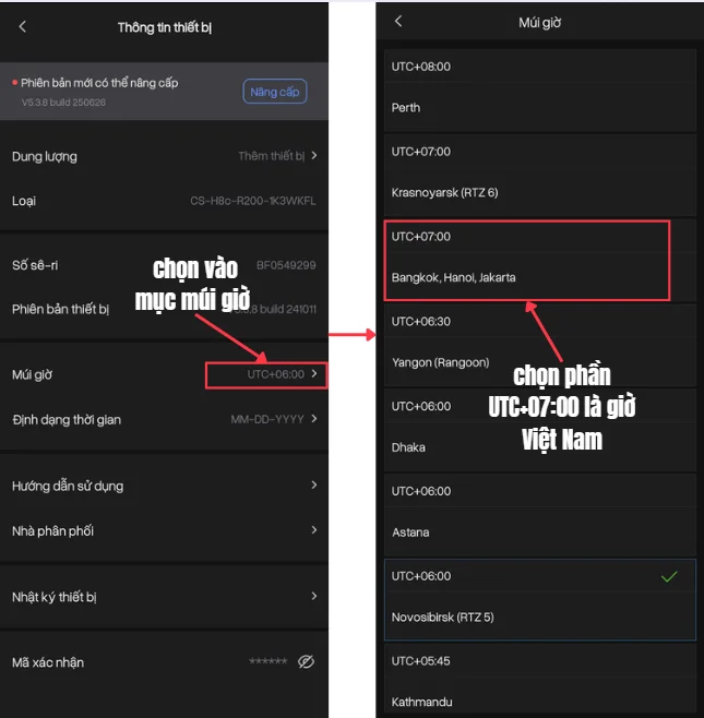 setup ngày giờ camera ezviz bước 4