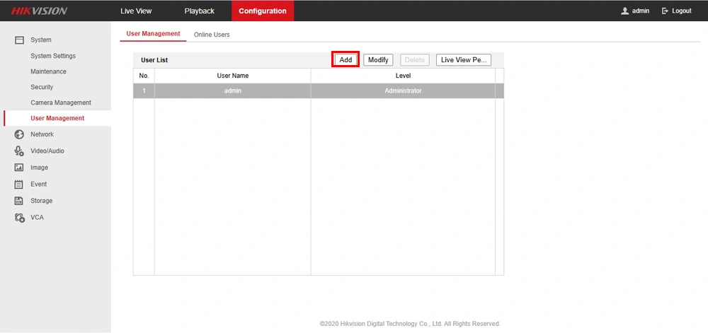 nhấn vào add để thêm tài khoản