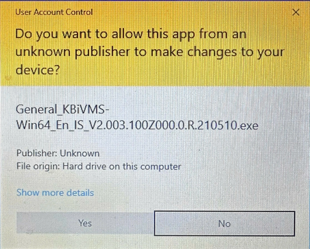 nhân yes để cài đặt phần mềm