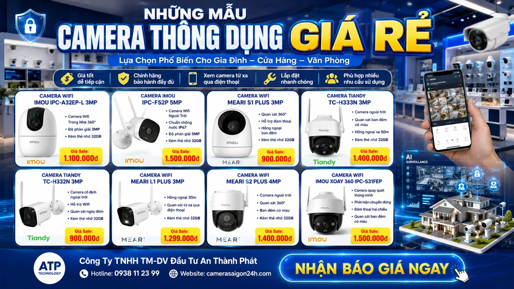 báo giá những mẫu camera wifi giá rẻ thông dụng cho mọi gia đình sử dụng