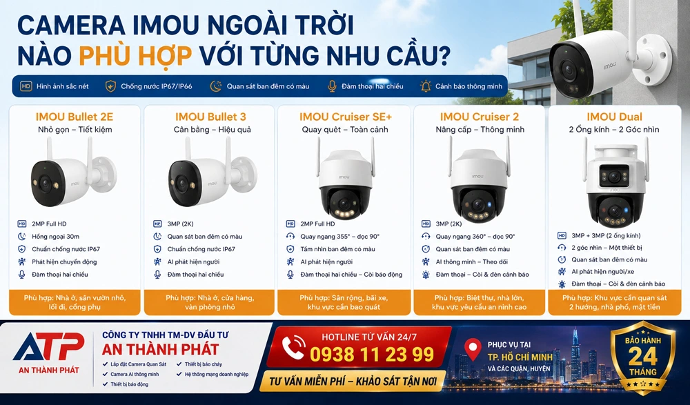 những mẫu camera phù hợp theo từng nhu cầu 