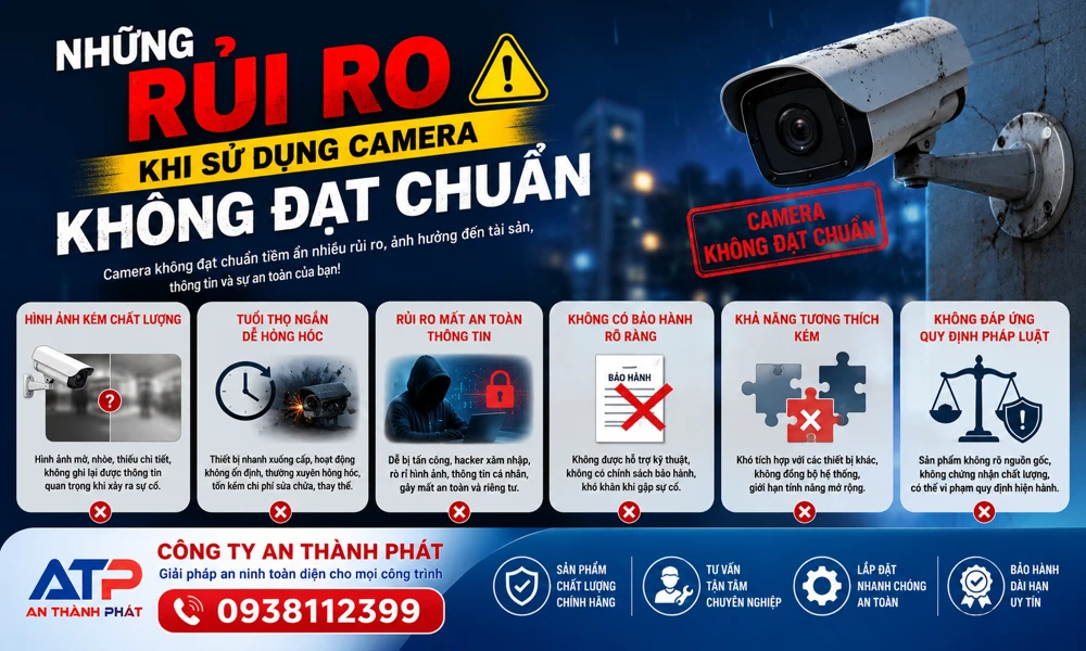 nhũng rủi ro khi sử dụng camera không đạt tiêu chuẩn