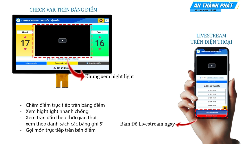 Phần Mềm Check VAR Kết Hợp Livestream Thể Thao