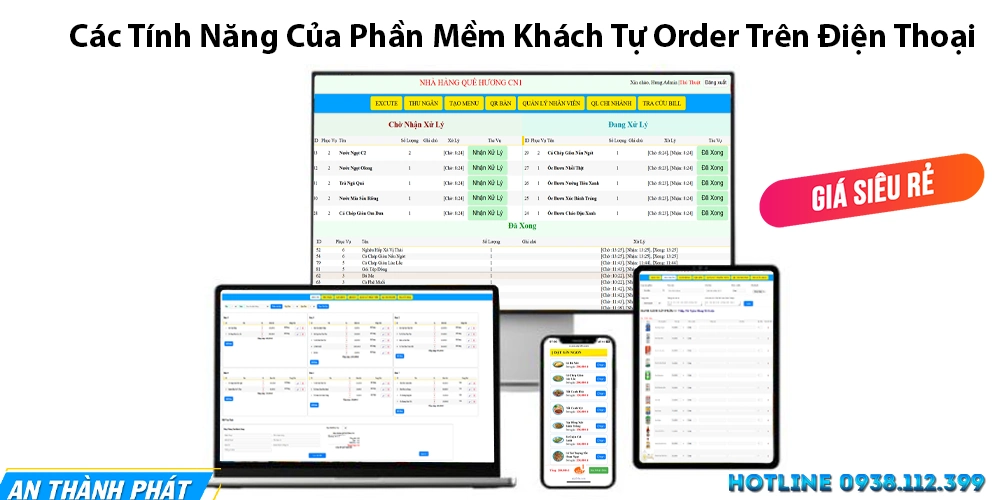 Phần Mềm Khách Tự Order Trên Điện Thoại