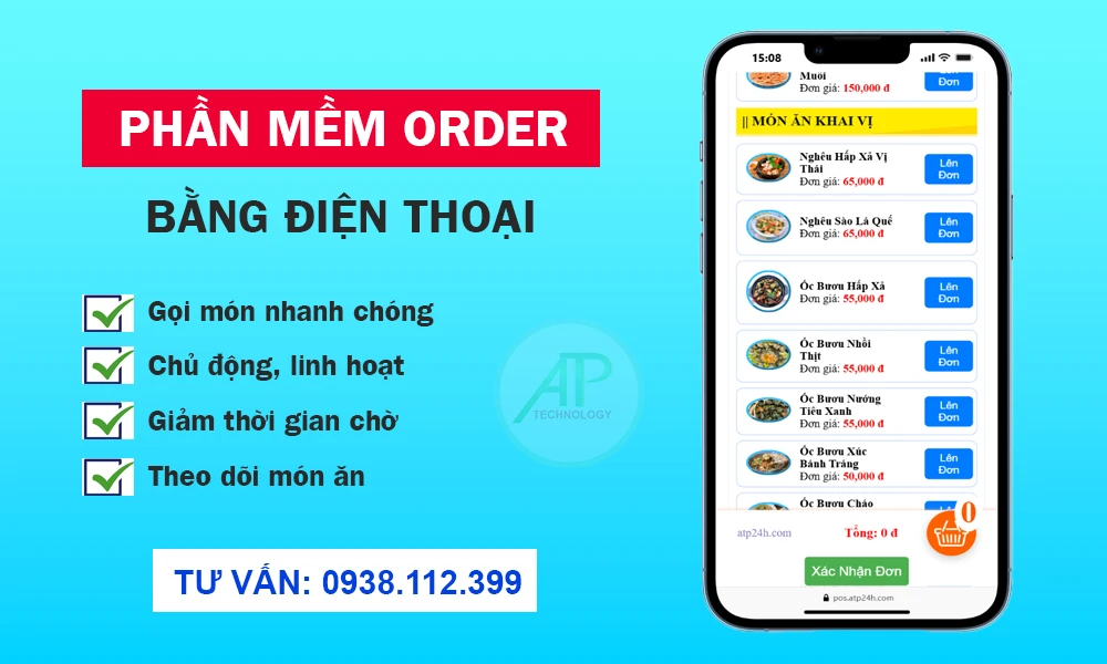 phần mềm order bằng điện thoại