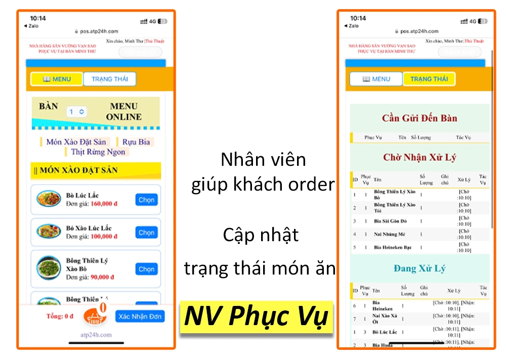 Phần Mềm Order Chuỗi Nhà Hàng
