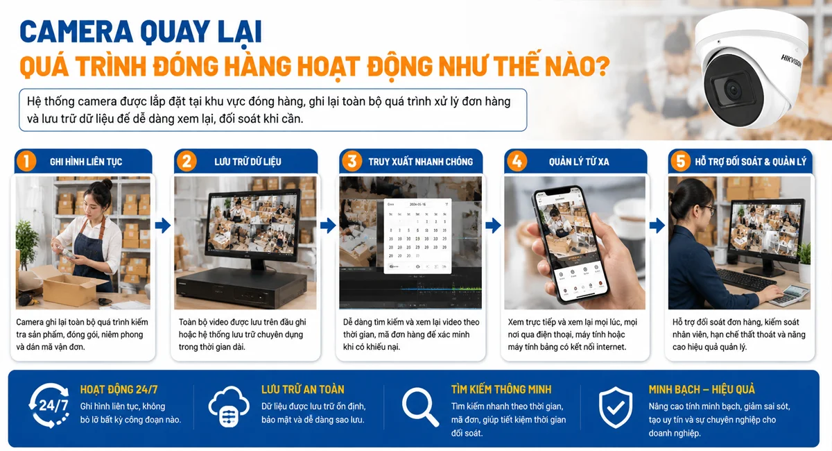 Lắp Camera Quay Lại Quá Trình Đóng Hàng Tại Thừa Thiên Huế