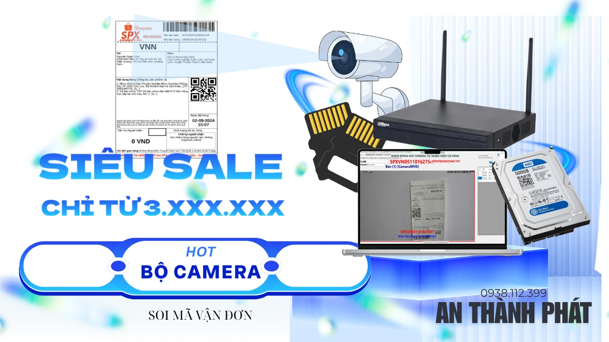 bộ camera đóng gói mã vận đơn
