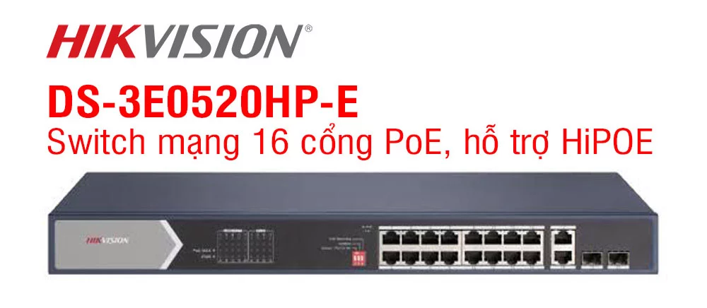 Switch Cấp Nguồn POE 16 Cổng