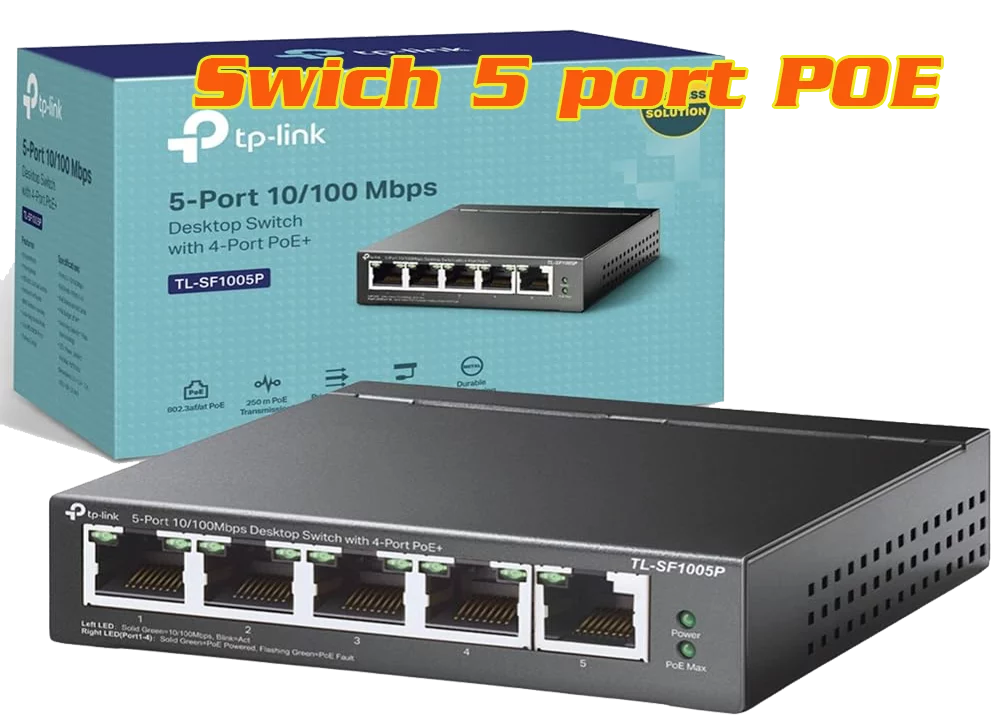 Switch Cấp Nguồn POE 5 Cổng