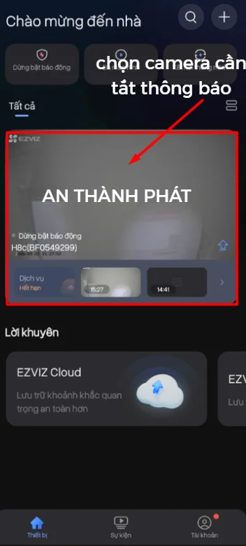 bật tắt thông báo tin nhắn bước 1