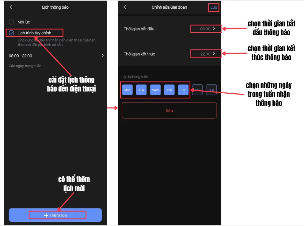 bật tắt thông báo tin nhắn bước 5