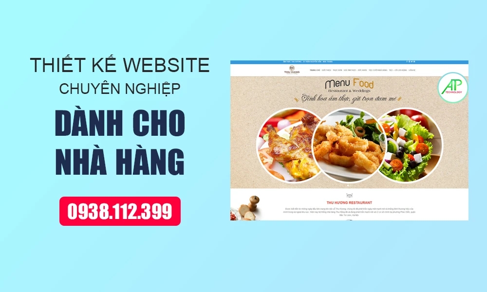 thiết kế website cho nhà hàng
