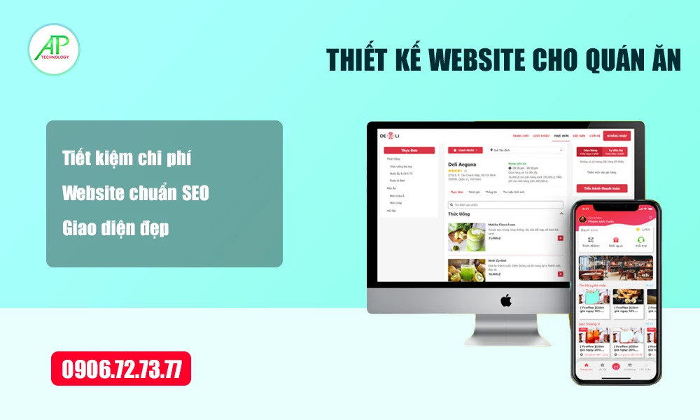 thiết kế website cho quán ăn