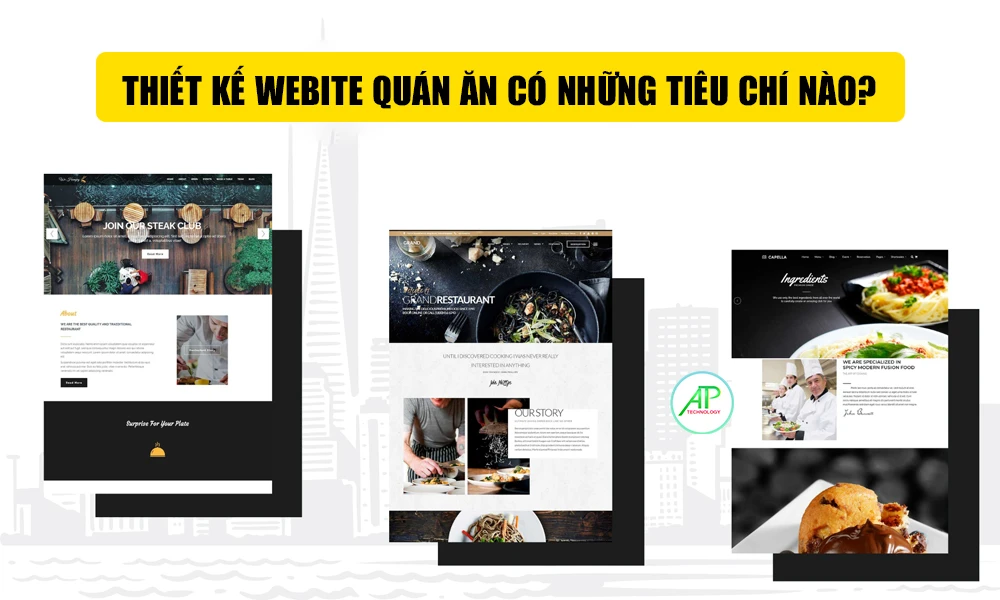 tiêu chí cần có khi thiết kế website cho quán ăn
