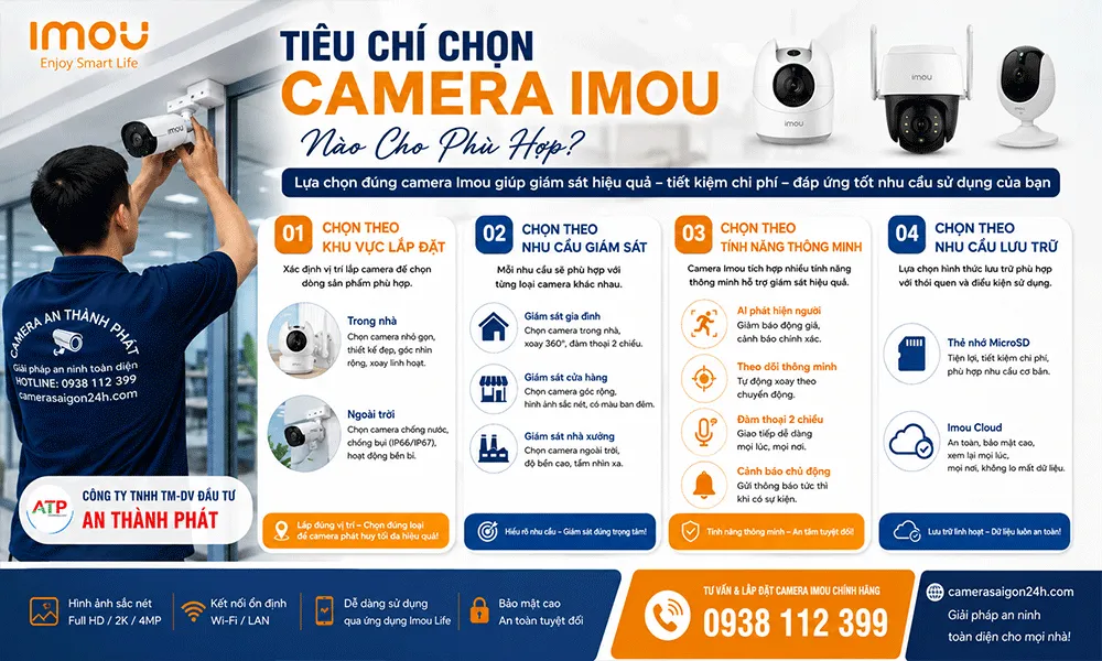 tiêu chí lựa chọn camera imou nào cho phù hợp