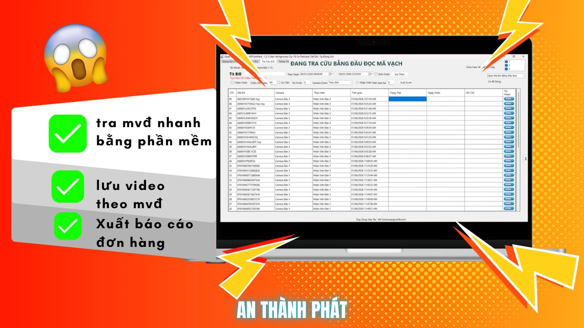 Camera Nhìn Mã Vận Đơn Tại Hải Phòng