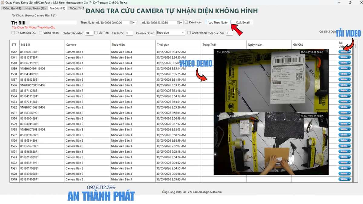 quy trình tra cứu video