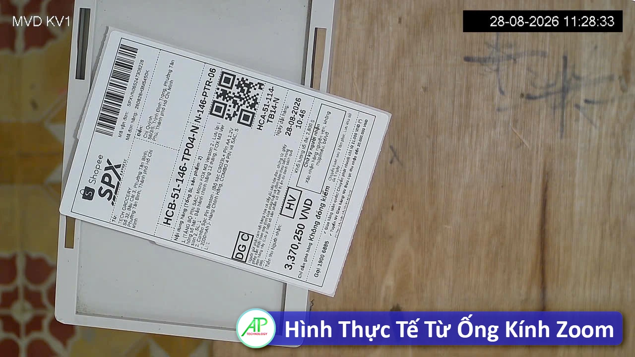 hình ảnh thực tế của camera soi mã vận đơn