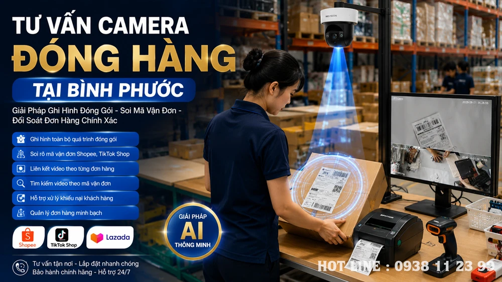 tư vấn lắp đặt camera quay đóng hàng tại bình phước 