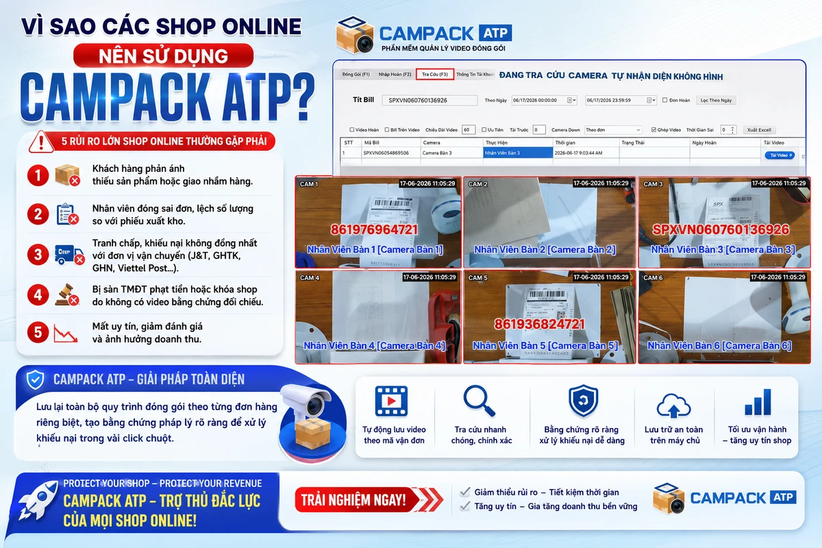 vì sao các shop online nên dùng campack atp