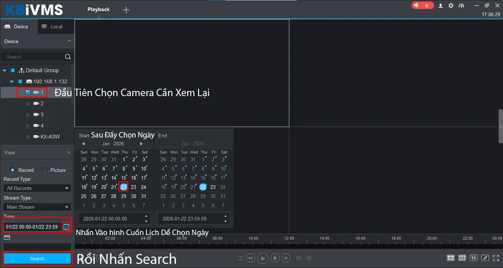 xem lại camera trên máy tính kbvision