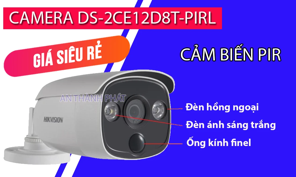 Camera Hikvision DS-2CE12D8T-PIRL Hồng Ngoại Chống Trộm