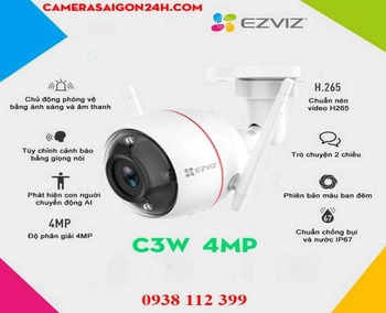 Camera  wifi EZVIZ C3W  4Mp,Camera Ezviz C3W 4MP Color Night Pro,lắp camera wifi ezviz  C3W,camera wifi ezviz  C3W chính hãng,lắp đặt camera giá rẻ  C3W